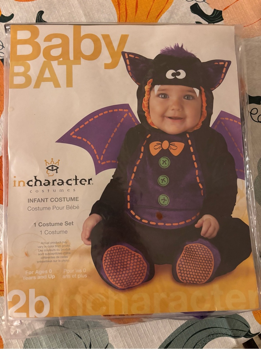 InCharacter baby/toddler Bat Costume - Black & Purple 18month -2T